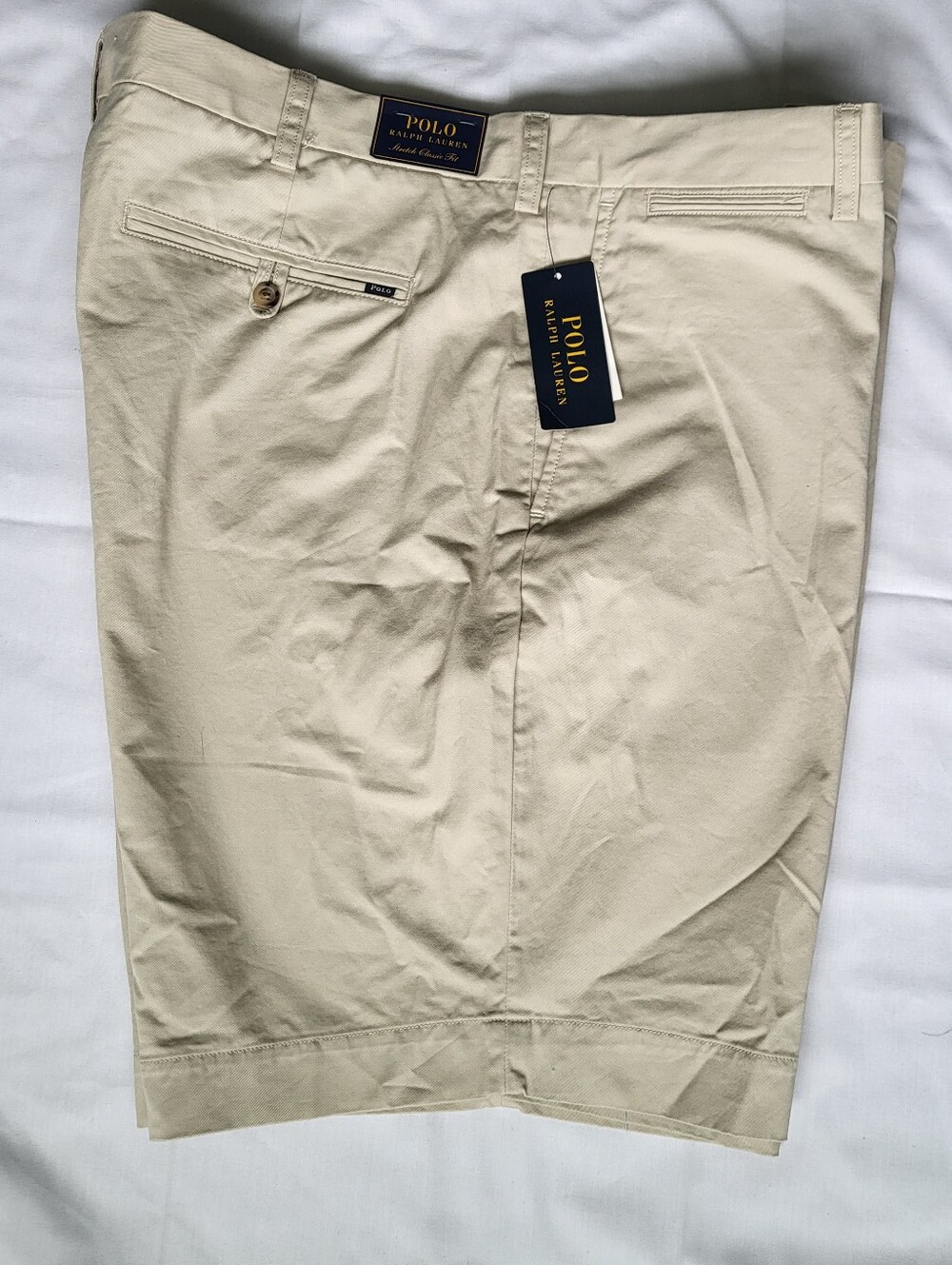 Polo Ralph Lauren Khaki Biege Chino Shorts Mens Golf Size 40 New